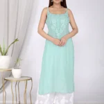 Viscose 3D Sleeveless Designer Kurti