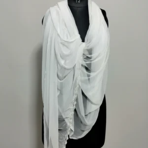 Hand Crochet Chiffon Dupatta